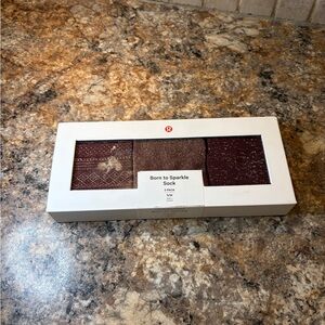 BNWT Lululemon Born to Sparkle Socks Size Small 5-7 Shoe Size